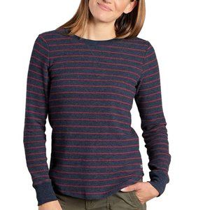 Toad & Co L/S Striped Waffle Tee